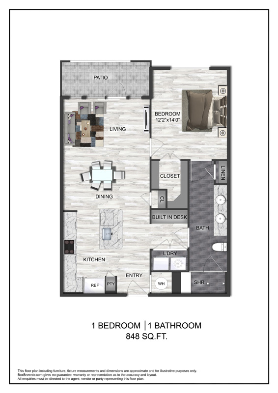 Floor plan layout diagram for A4